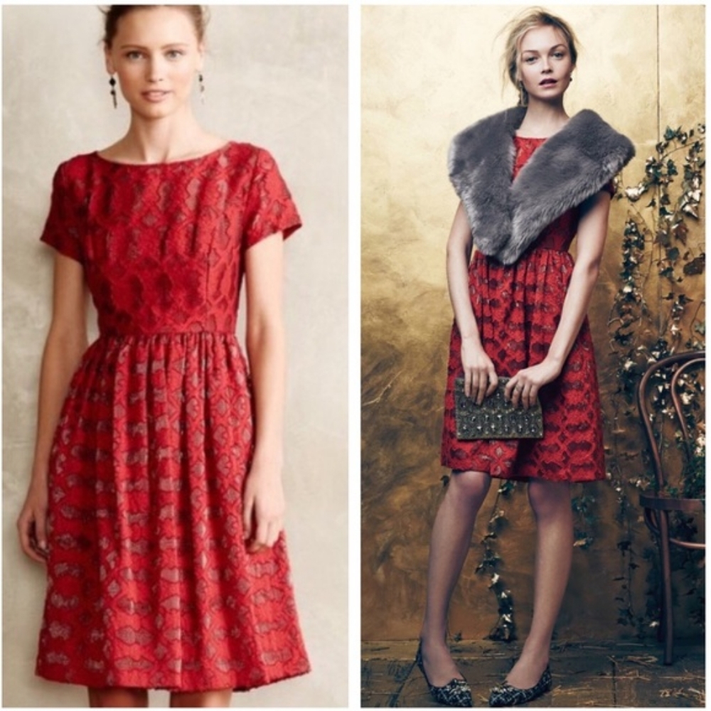 Anthropologie Rubies Lace Dress